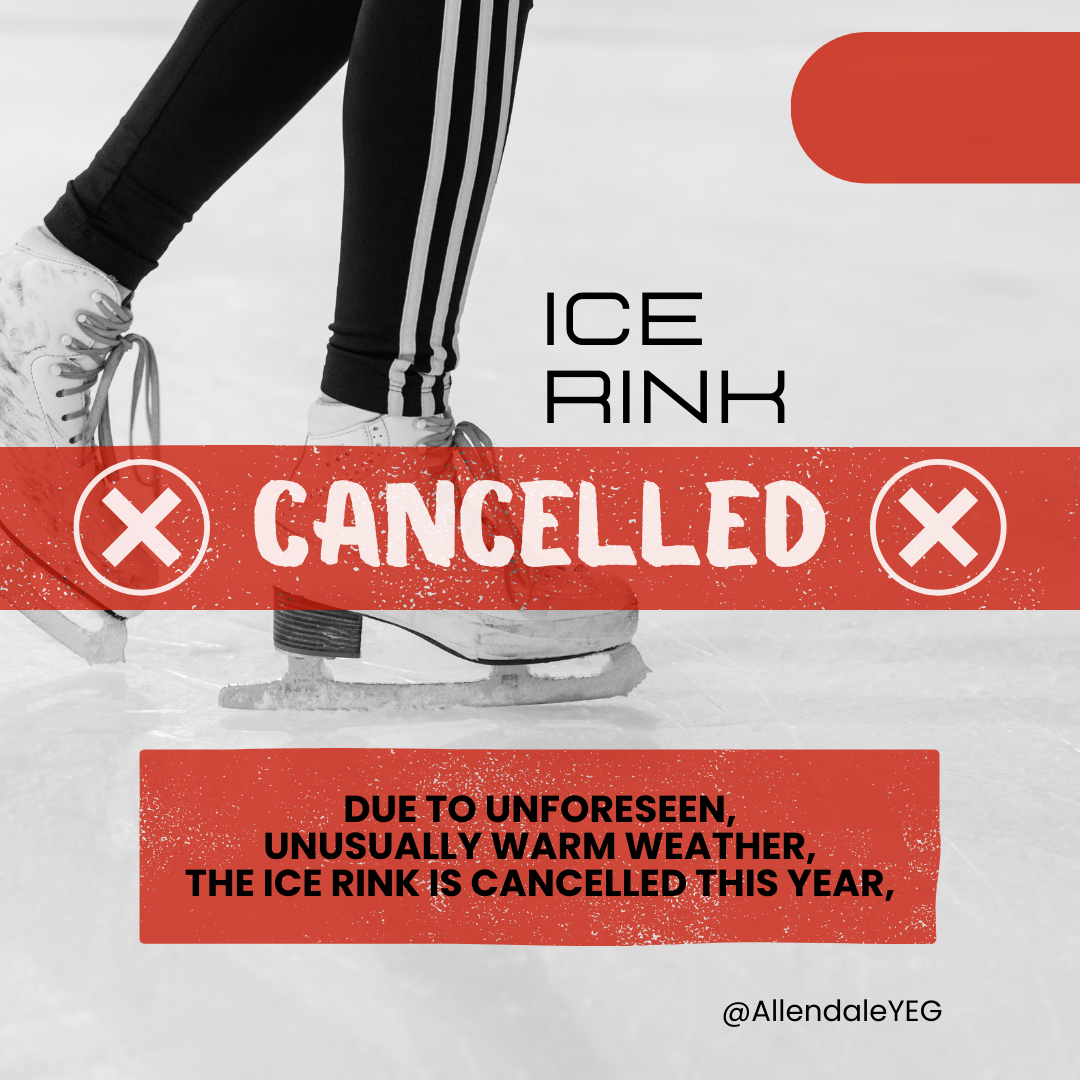 Ice rink cancelled announcement